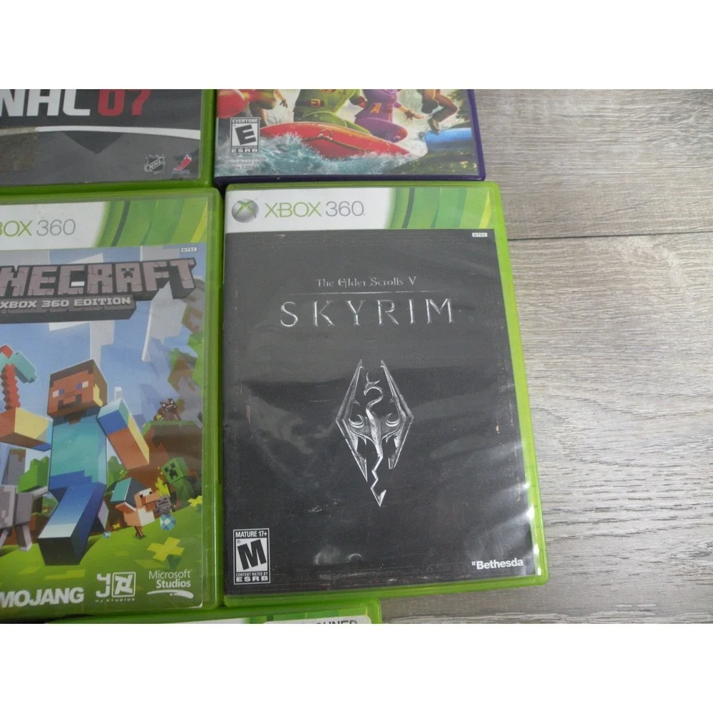 Xbox 360 Video Game Lot - Madden 09, NHL 07, Kinect Adventures & More! (8 Games)